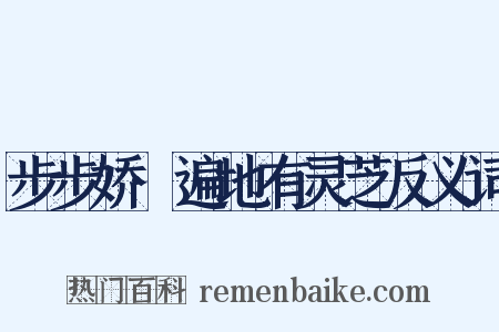 步步娇·遍地有灵芝反义词是什么意思的图片